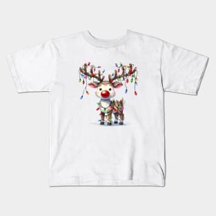 Festive Reindeer Kids T-Shirt